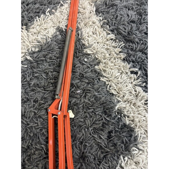 LEDU Orange Desk Lamp Articulated Draft Architect Lamp MCM Vintage NO BASE - Picture 6 of 16